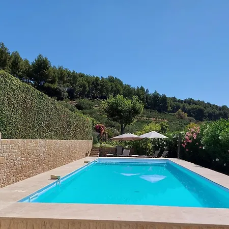 Villa Mas Chamarel A Au Milieu Des Vignes Et Oliviers